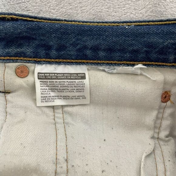 Levis 501XX Jeans Mens 36x34 (39x34) Blue Denim Button Fly 5 Pocket Distressed - Picture 11 of 14